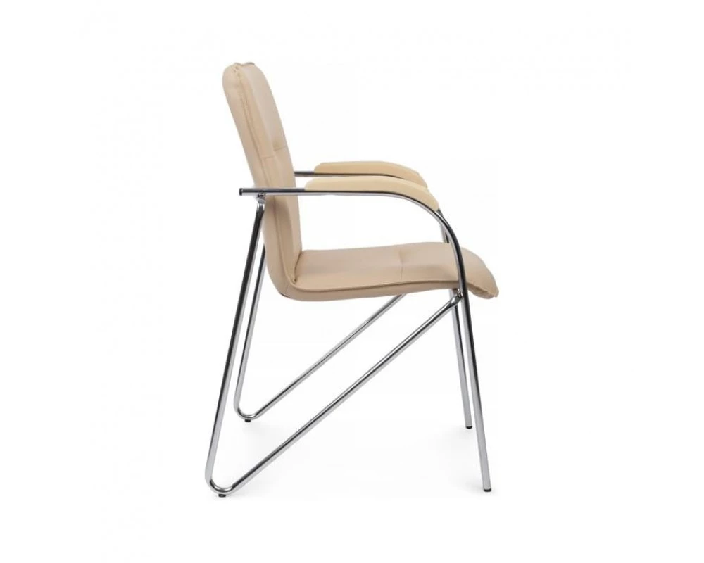 Стул Самба с пластиковыми подлокотниками SMB-03H Хром гальв.