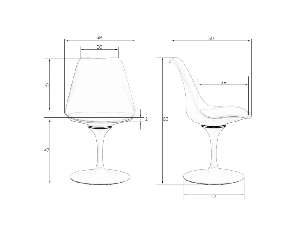 Стул барный Tulip