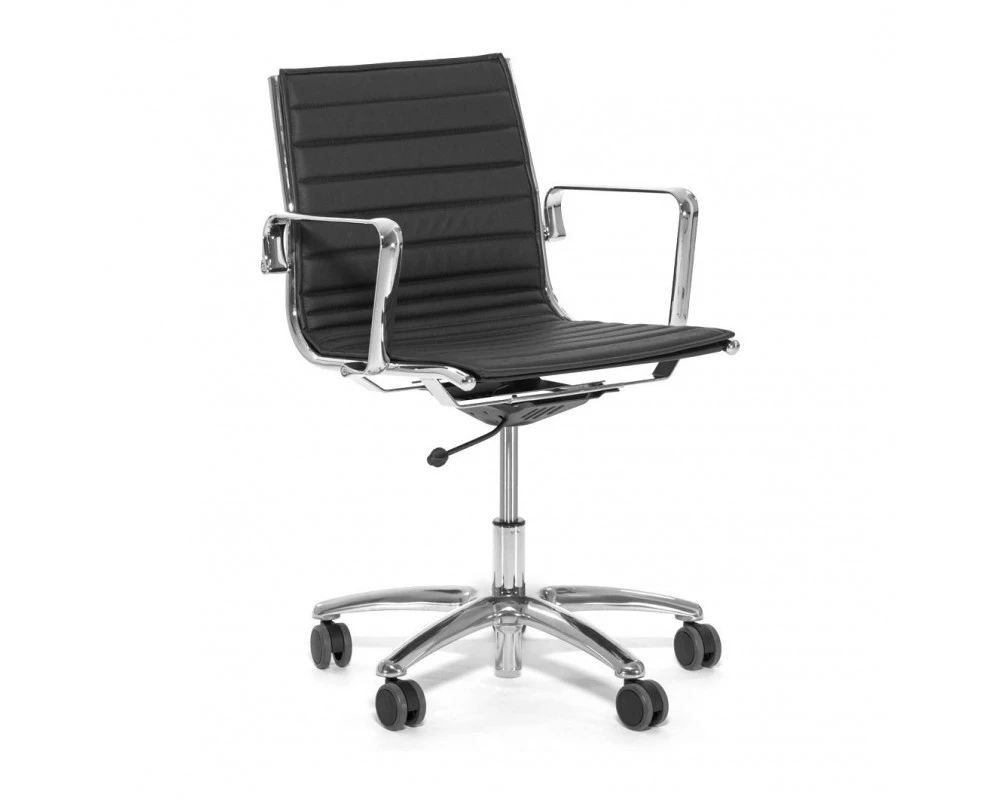 Кресло Light/B Кожа/Экокожа, Черный