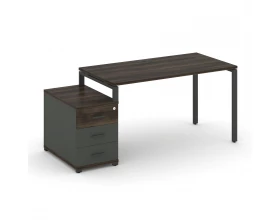 Стол письменный с 1 опорной тумбой CN.SP-301 W 980/1346x720x750 Concept images