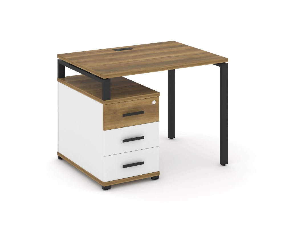 Стол письменный с 1 опорной тумбой CN.SP-301 W 980/1346x720x750 Concept