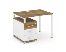 Стол письменный с 1 опорной тумбой CN.SP-301 W 980/1346x720x750 Concept images