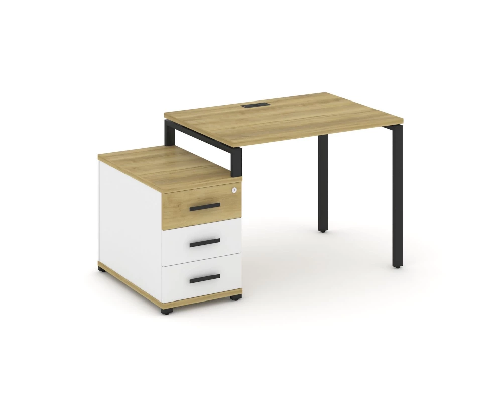 Стол письменный с 1 опорной тумбой CN.SP-301 W 980/1346x720x750 Concept