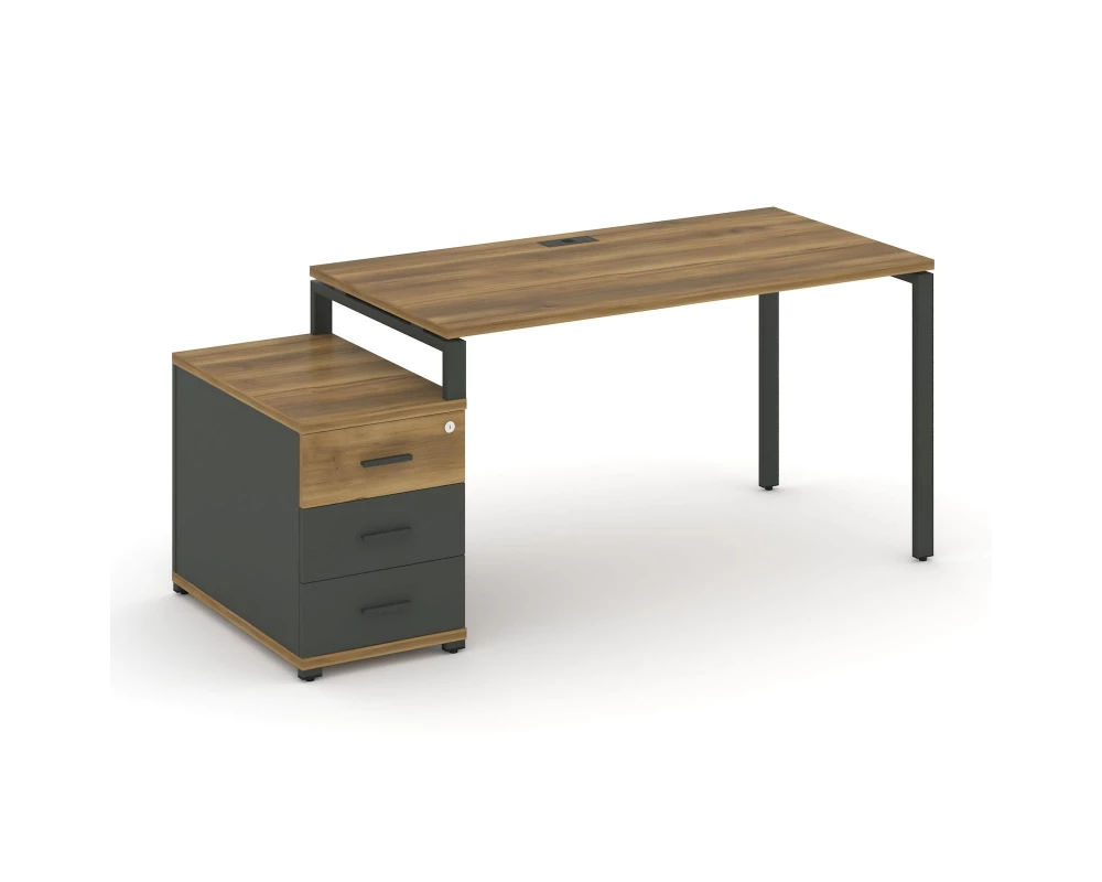 Стол письменный с 1 опорной тумбой CN.SP-301 W 980/1346x720x750 Concept