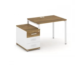 Стол письменный с 1 опорной тумбой CN.SP-301 W 980/1346x720x750 Concept images