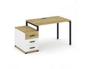 Стол письменный с 1 опорной тумбой CN.SP-302 W 1180/1546x720x750 Concept images