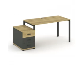 Стол письменный с 1 опорной тумбой CN.SP-302 W 1180/1546x720x750 Concept images