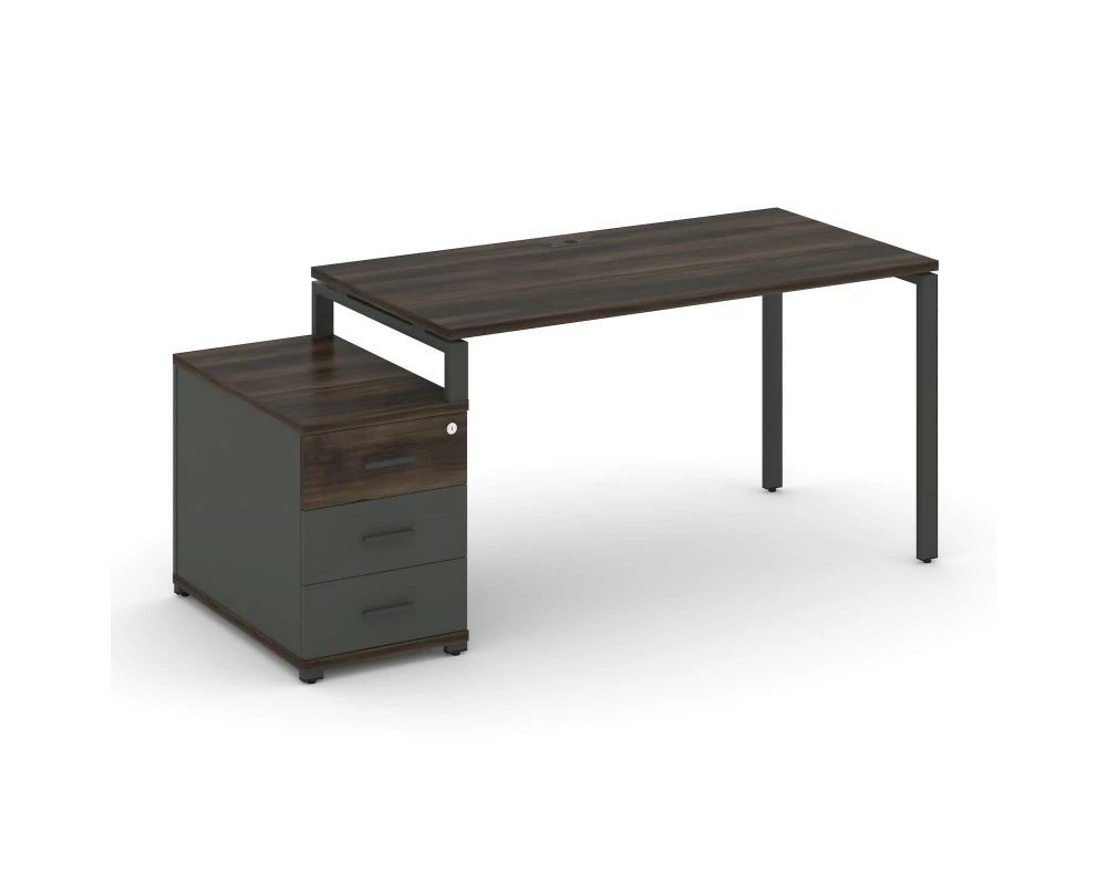 Стол письменный с 1 опорной тумбой CN.SP-302 W 1180/1546x720x750 Concept