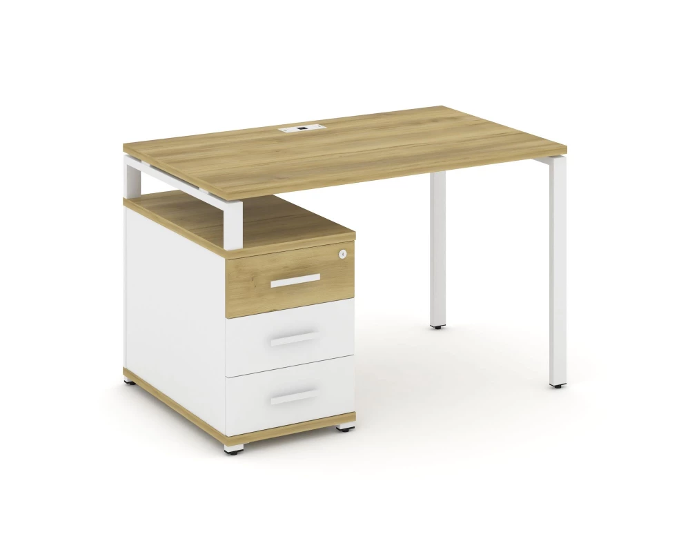 Стол письменный с 1 опорной тумбой CN.SP-302 W 1180/1546x720x750 Concept