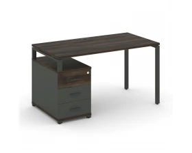 Стол письменный с 1 опорной тумбой CN.SP-302 W 1180/1546x720x750 Concept images