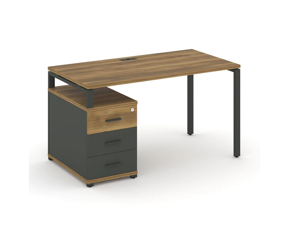 Стол письменный с 1 опорной тумбой CN.SP-303 W 1380/1746x720x750 Concept