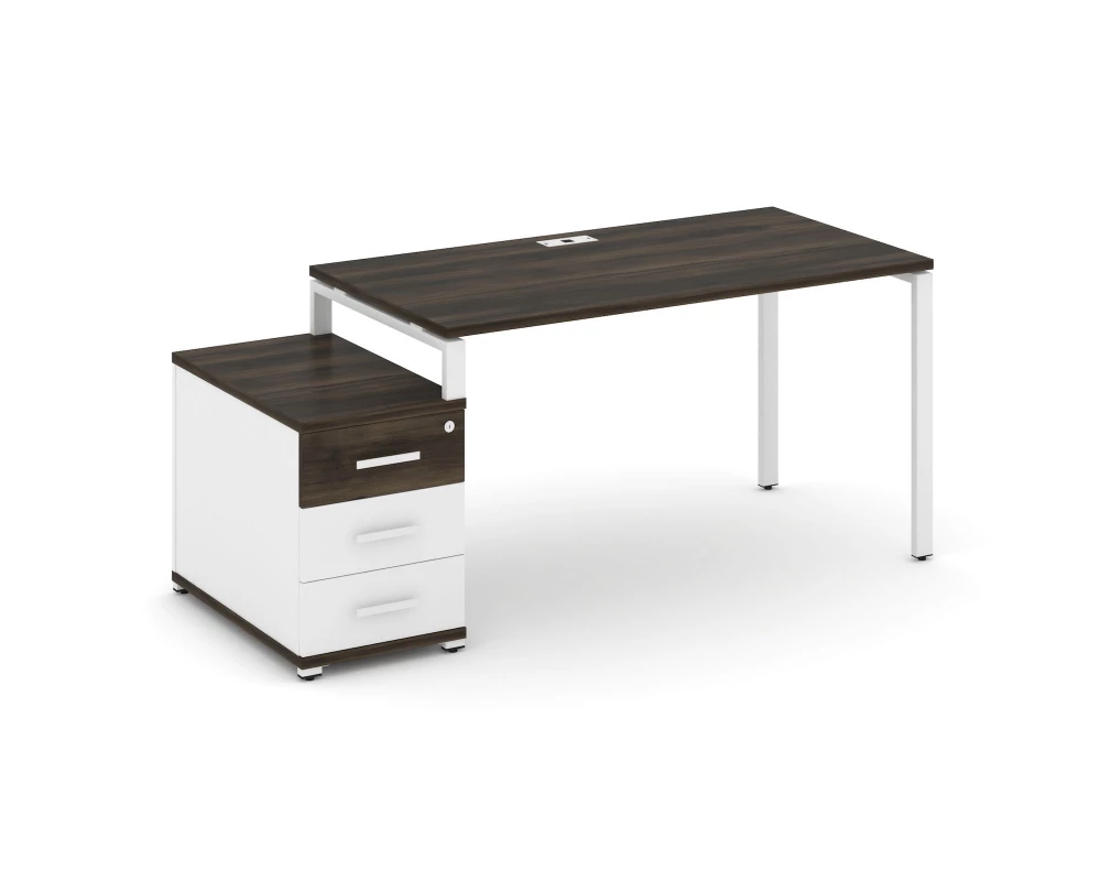 Стол письменный с 1 опорной тумбой CN.SP-303 W 1380/1746x720x750 Concept