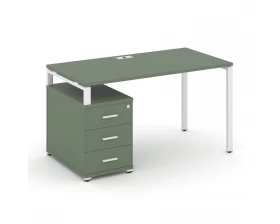 Стол письменный с 1 опорной тумбой CN.SP-303 W 1380/1746x720x750 Concept images