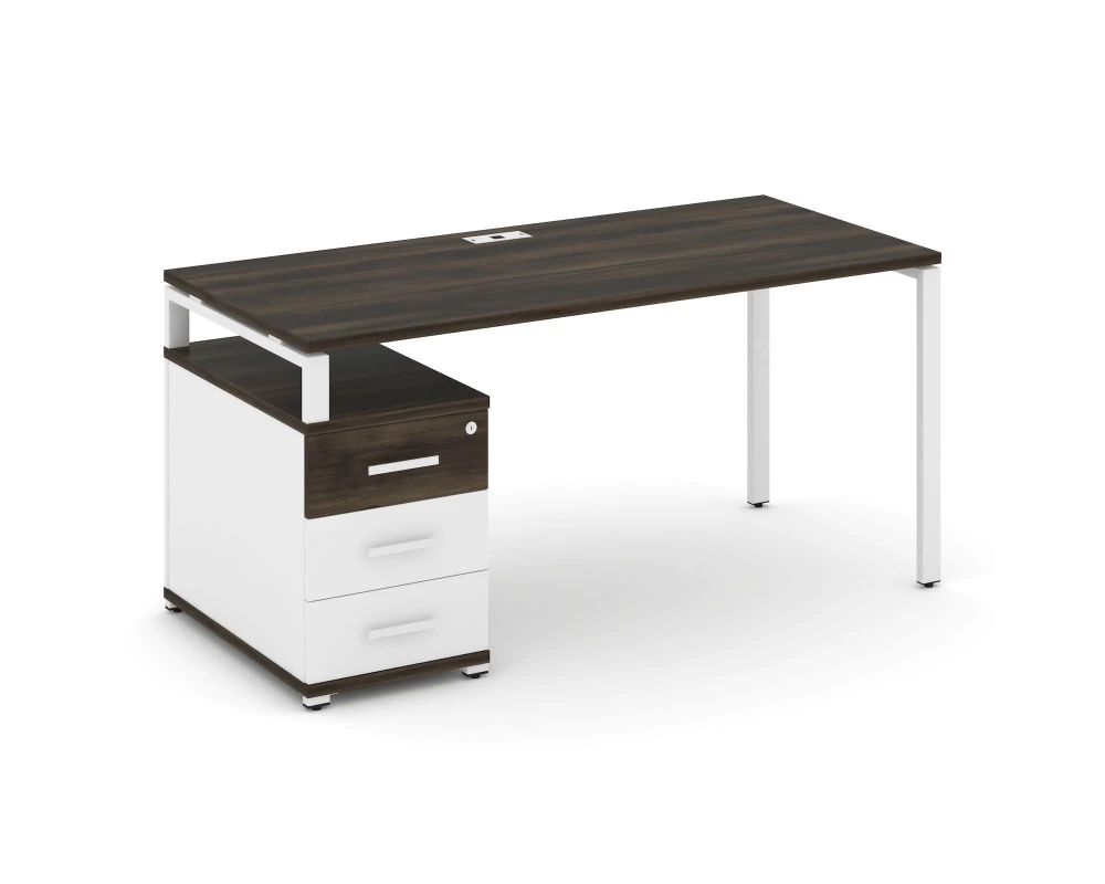 Стол письменный с 1 опорной тумбой CN.SP-304 W 1580/1946x720x750 Concept