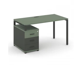 Стол письменный с 1 опорной тумбой CN.SP-304 W 1580/1946x720x750 Concept images