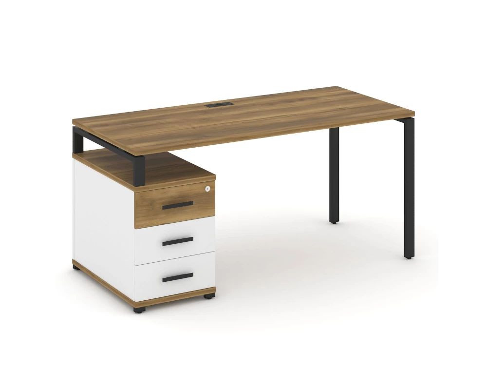 Стол письменный с 1 опорной тумбой CN.SP-304 W 1580/1946x720x750 Concept