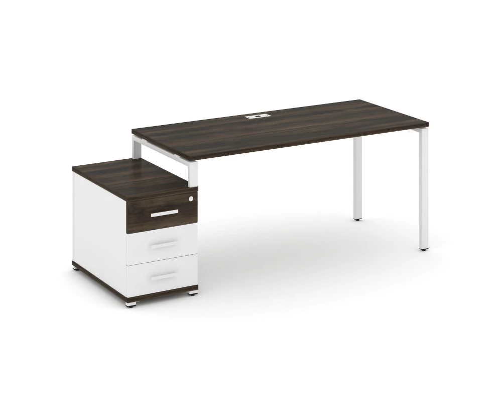 Стол письменный с 1 опорной тумбой CN.SP-304 W 1580/1946x720x750 Concept