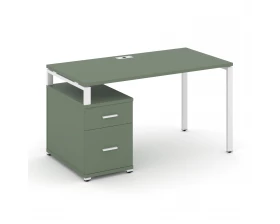 Стол письменный с 1 опорной тумбой CN.SP-306 W 1180/1546x720x750 Concept images