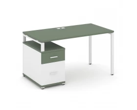 Стол письменный с 1 опорной тумбой CN.SP-306 W 1180/1546x720x750 Concept images