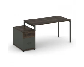 Стол письменный с 1 опорной тумбой CN.SP-306 W 1180/1546x720x750 Concept images