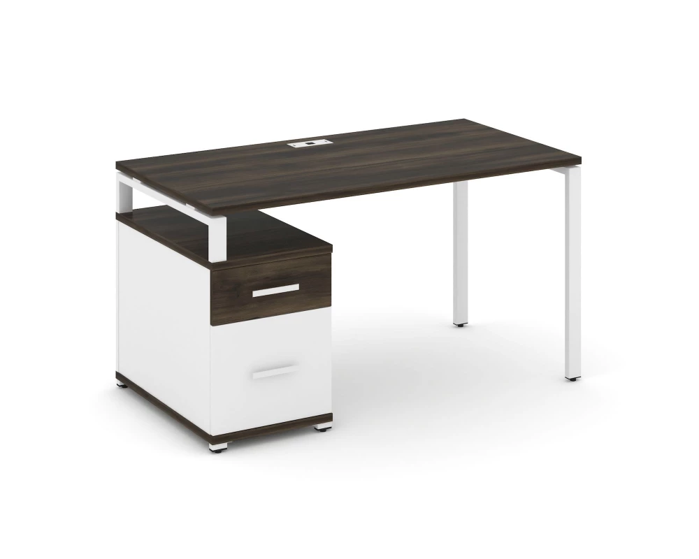 Стол письменный с 1 опорной тумбой CN.SP-307 W 1380/1746x720x750 Concept