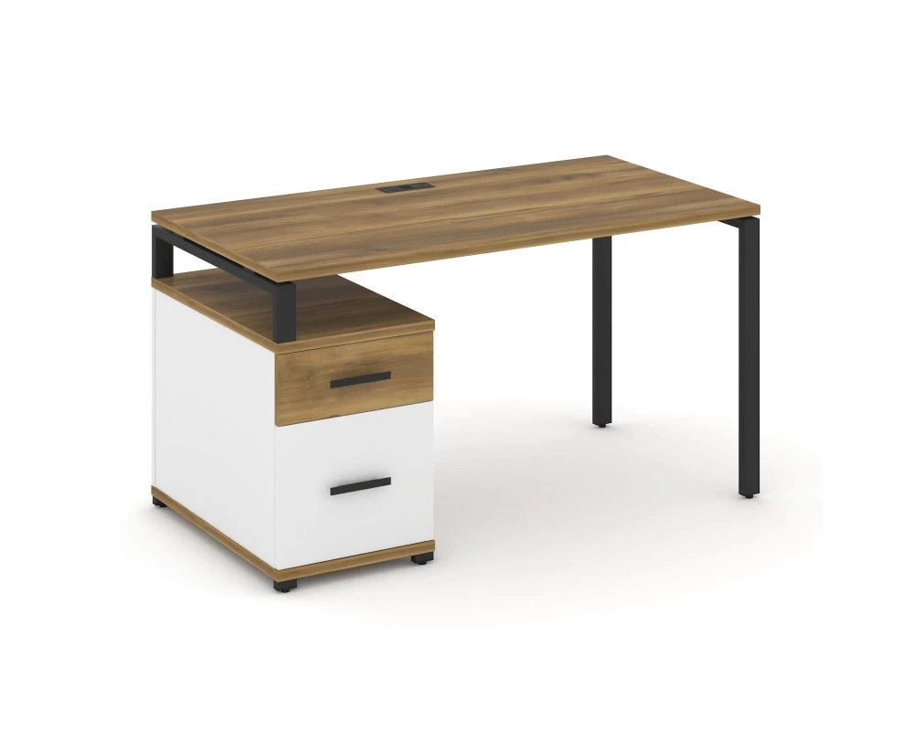 Стол письменный с 1 опорной тумбой CN.SP-307 W 1380/1746x720x750 Concept