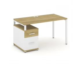 Стол письменный с 1 опорной тумбой CN.SP-307 W 1380/1746x720x750 Concept images