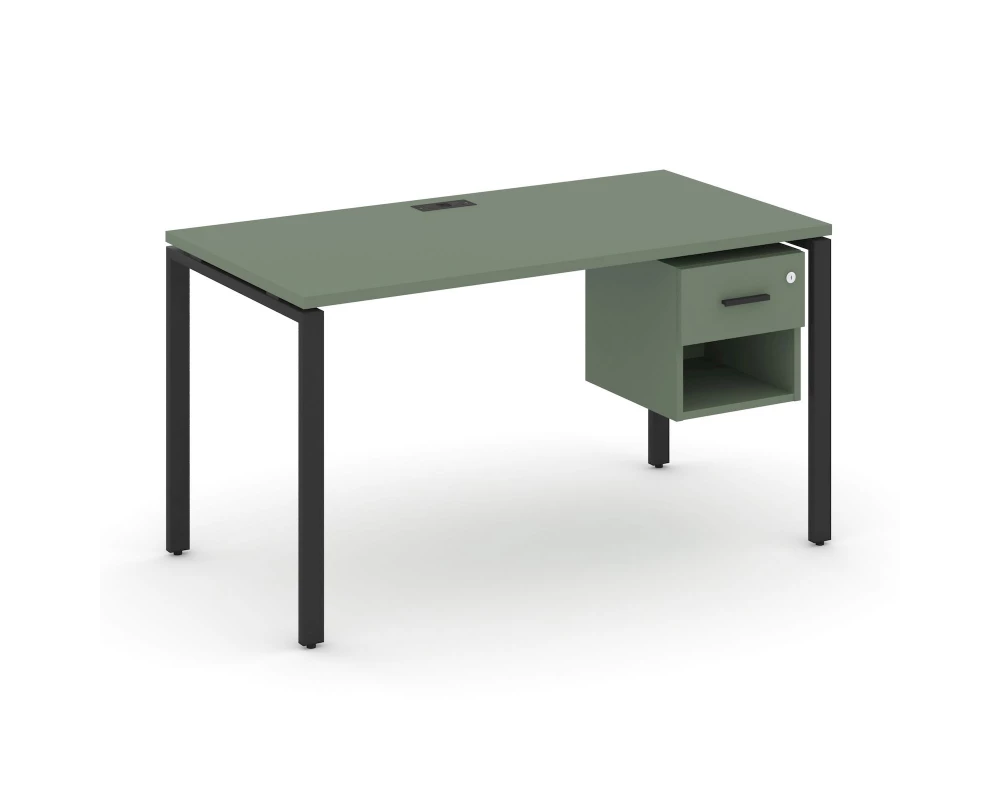 Стол рабочий с подвесной тумбой 1 открытой нишей и одним ящ. CN.SP-117 B 980x720x750 Concept
