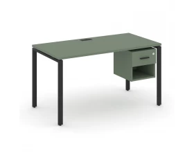 Стол рабочий с подвесной тумбой 1 открытой нишей и одним ящ. CN.SP-117 B 980x720x750 Concept images