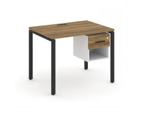 Стол рабочий с подвесной тумбой 1 открытой нишей и одним ящ. CN.SP-117 W 980x720x750 Concept images
