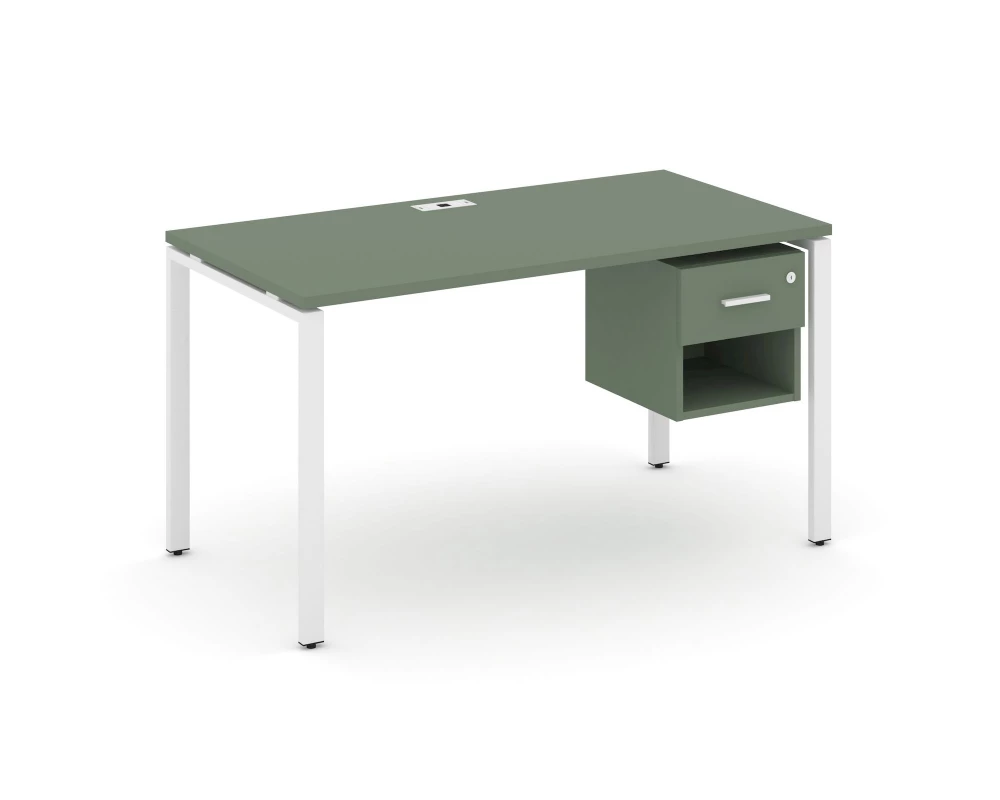 Стол рабочий с подвесной тумбой 1 открытой нишей и одним ящ. CN.SP-117 W 980x720x750 Concept