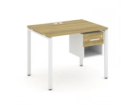 Стол рабочий с подвесной тумбой 1 открытой нишей и одним ящ. CN.SP-117 W 980x720x750 Concept images