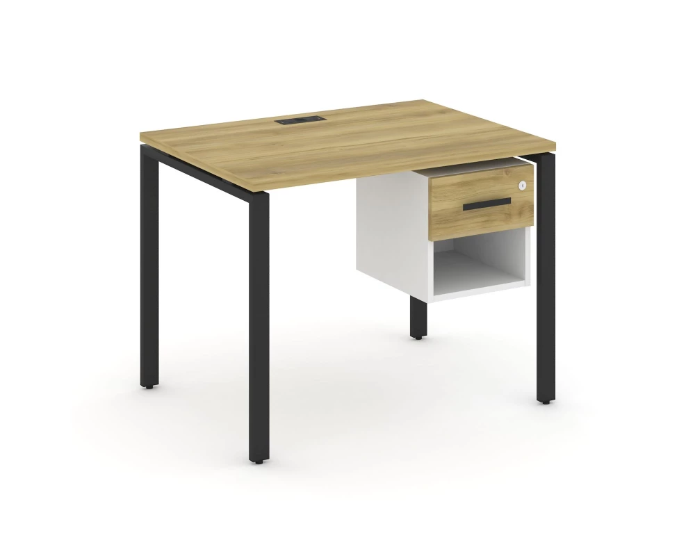 Стол рабочий с подвесной тумбой 1 открытой нишей и одним ящ. CN.SP-117 W 980x720x750 Concept
