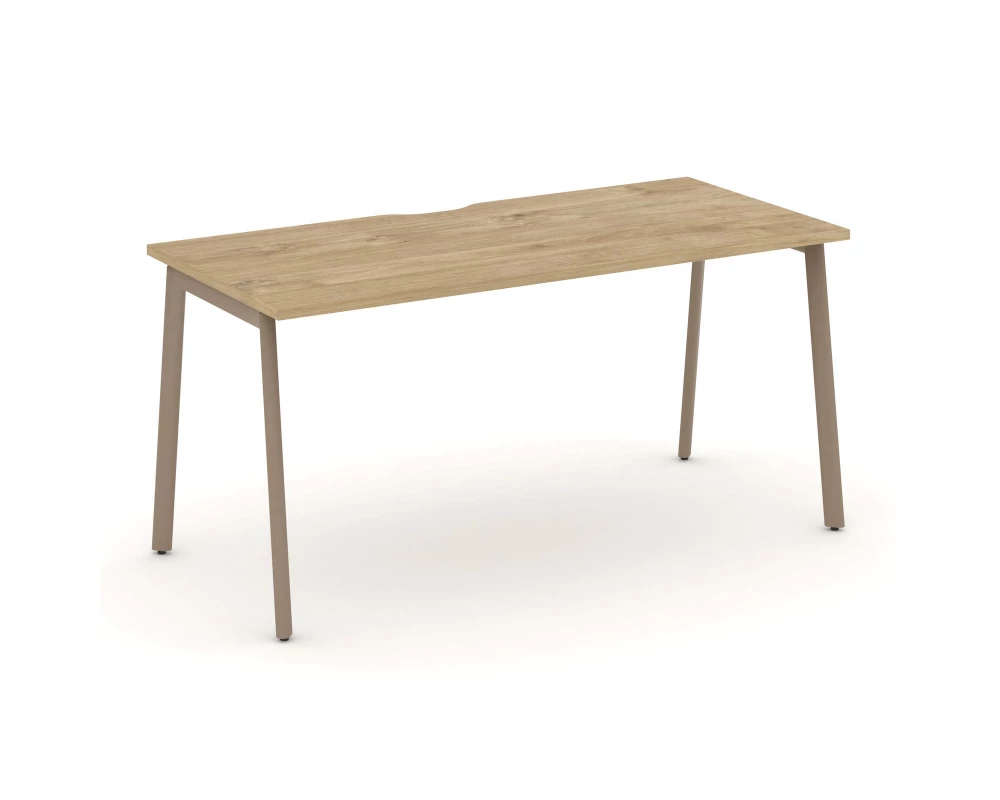 Стол рабочий с вырезом на плоскоовальной трубе 158x73x75 Estetica