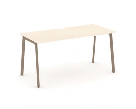 Стол рабочий с вырезом на плоскоовальной трубе 158x73x75 Estetica images