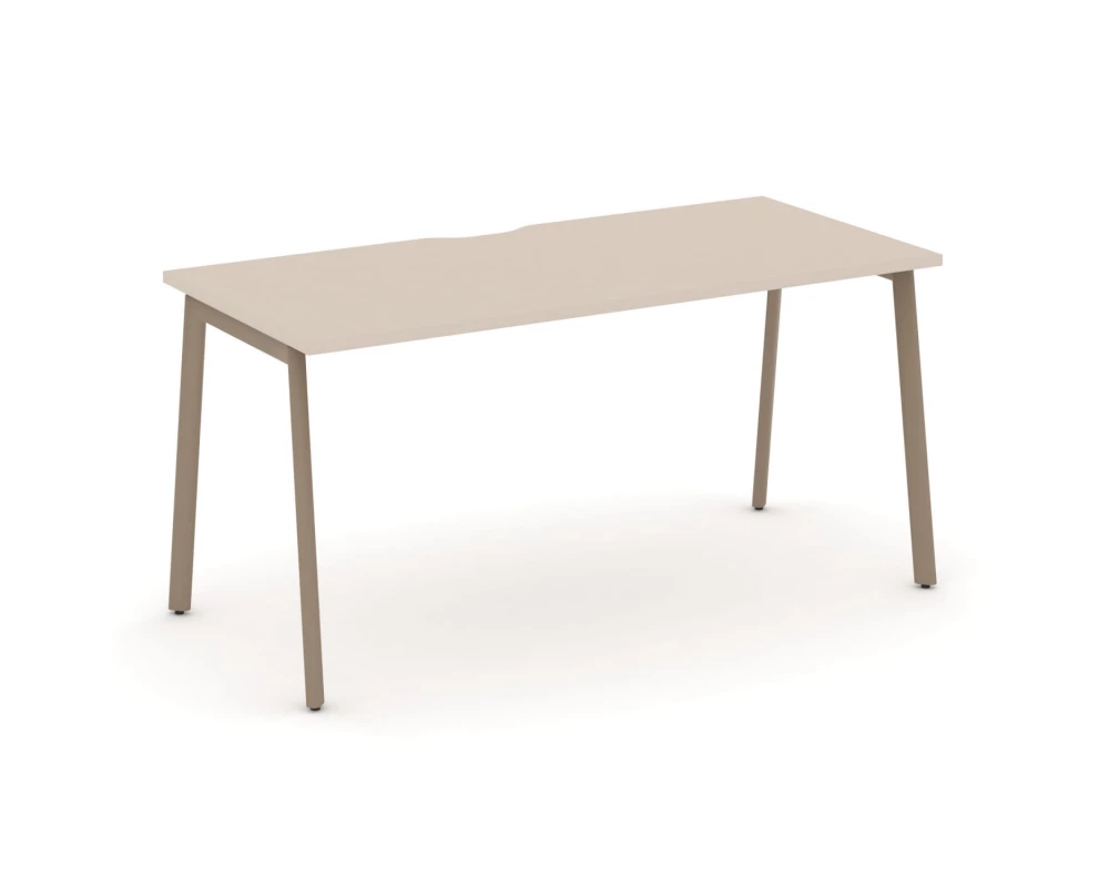 Стол рабочий с вырезом на плоскоовальной трубе 158x73x75 Estetica