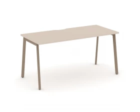 Стол рабочий с вырезом на плоскоовальной трубе 158x73x75 Estetica images