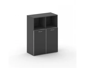 Шкаф широкий средний стекл. дверь полузакрытый 896x460x1202 Fresco images