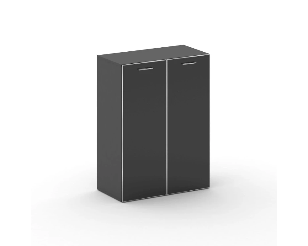 Шкаф широкий средний стекл. дверь закрытый 896x460x1202 Fresco