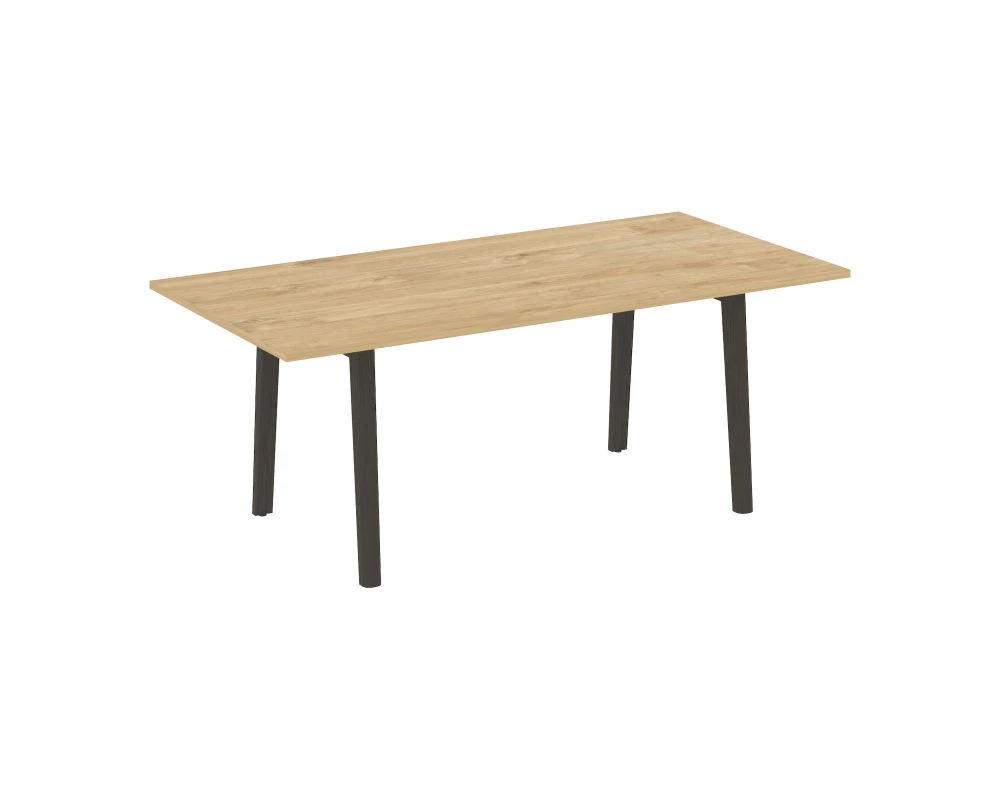 Стол переговорный, опоры - массив дерева 198x98x75 Оникс Вуд Директ / Onix Wood Direct
