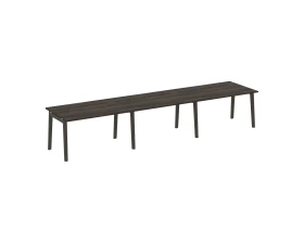 Стол переговорный (3 столешницы), опоры - массив дерева 414x98x75 Оникс Вуд / Onix Wood images