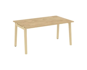 Стол переговорный (1 столешница), опоры - массив дерева 158x98x75 Оникс Вуд / Onix Wood images
