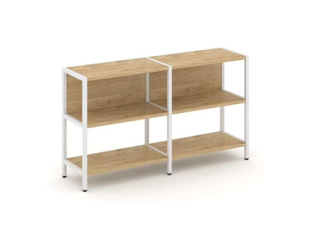 Двухсекционный стеллаж двухярусный 1590х400х879 Шелф Систем / Shelf System