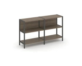 Двухсекционный стеллаж двухярусный 1590х400х879 Шелф Систем / Shelf System images