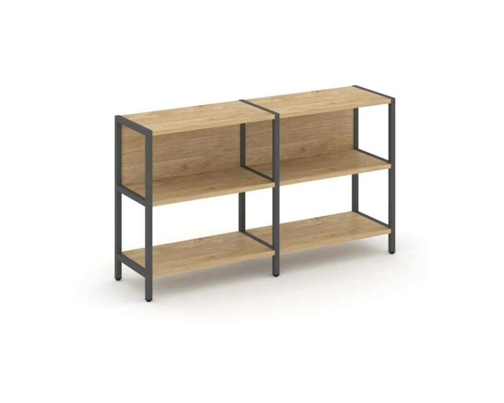 Двухсекционный стеллаж двухярусный 1590х400х879 Шелф Систем / Shelf System