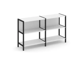 Двухсекционный стеллаж двухярусный 1590х400х879 Шелф Систем / Shelf System images