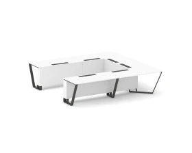 Стол переговорный П-образный ЛДСП/краш. металл 3200x3200x750 Стил Мит / Steel Meet images