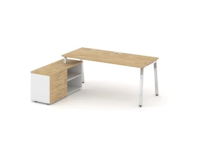 Стол письменный с греденцией левой на А-образном каркасе 1980x700x750 Style Project Direct Lux images