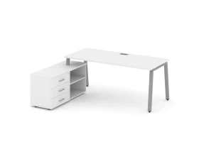 Стол письменный с греденцией левой на А-образном каркасе 1780x1480x750 Style Project Direct images