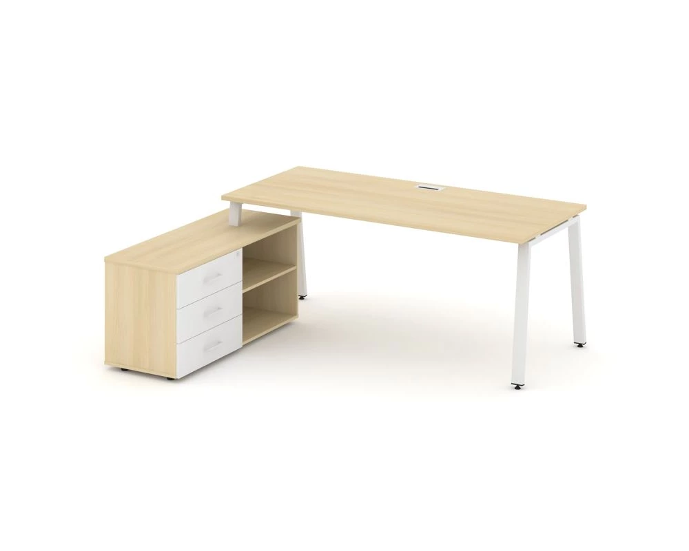 Стол письменный с греденцией левой на А-образном каркасе 1780x1580x750 Style Project Direct